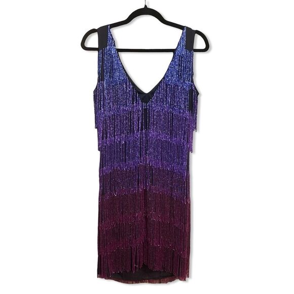 Yaura Zircachi Mini Dress Embellished
Purple Ombre Fringe beaded Revolve $530 8 - Picture 6 of 11